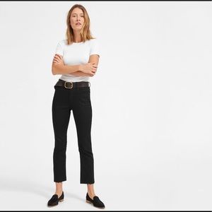 Everlane high rise kick crop jeans in black